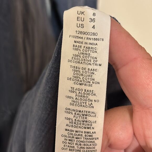 ASOS Design Lon Sleeve Embroidered Maxi Dress Size 4 - Picture 3 of 8